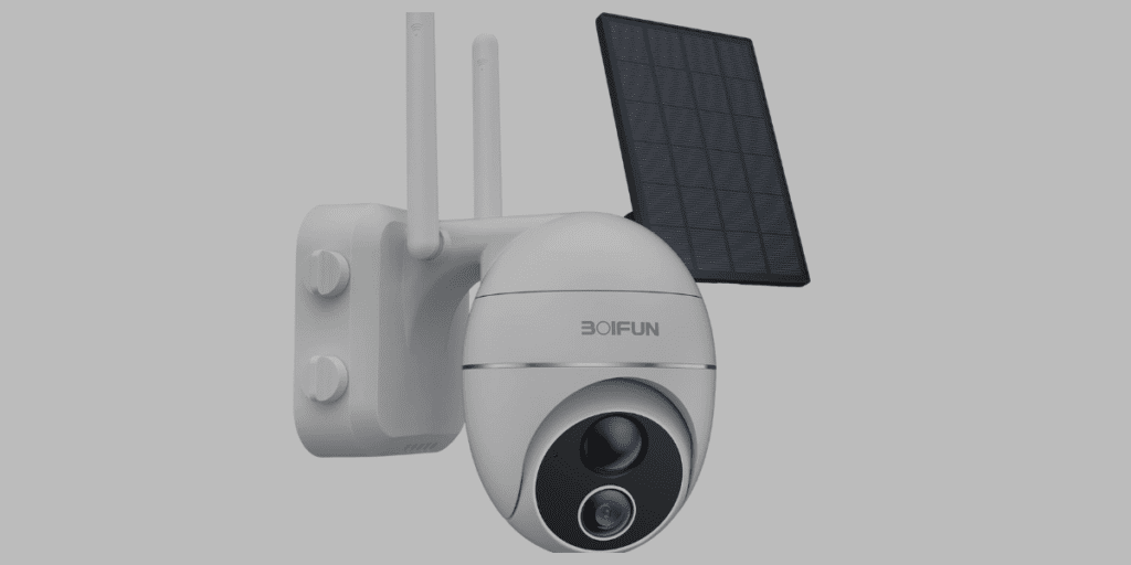 BOIFUN Solar PoweredRechargeable Outdoor Security Camera