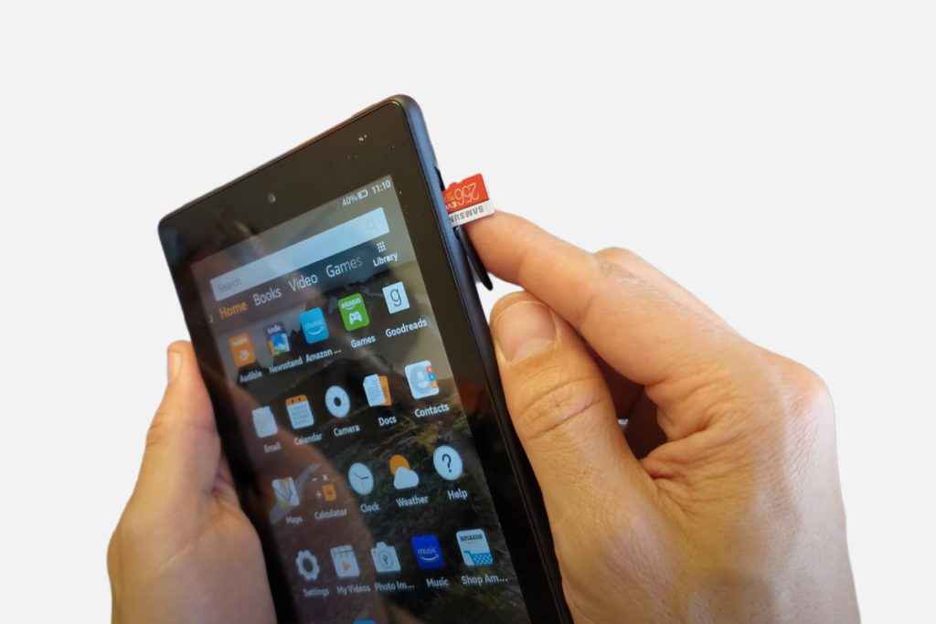 How To Insert An SD Card Into Your Amazon Fire 7 Kids Edition Tablet
