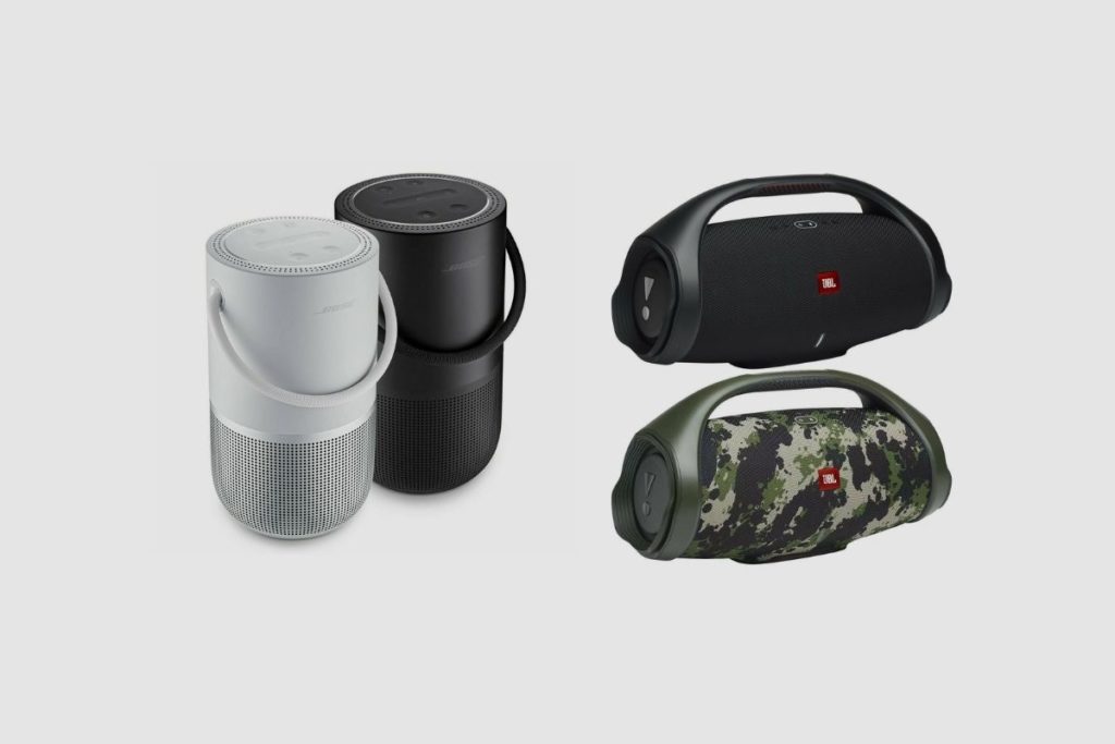 Sound Quality of Bose Portable Smart Speaker and JBL Boombox 2
