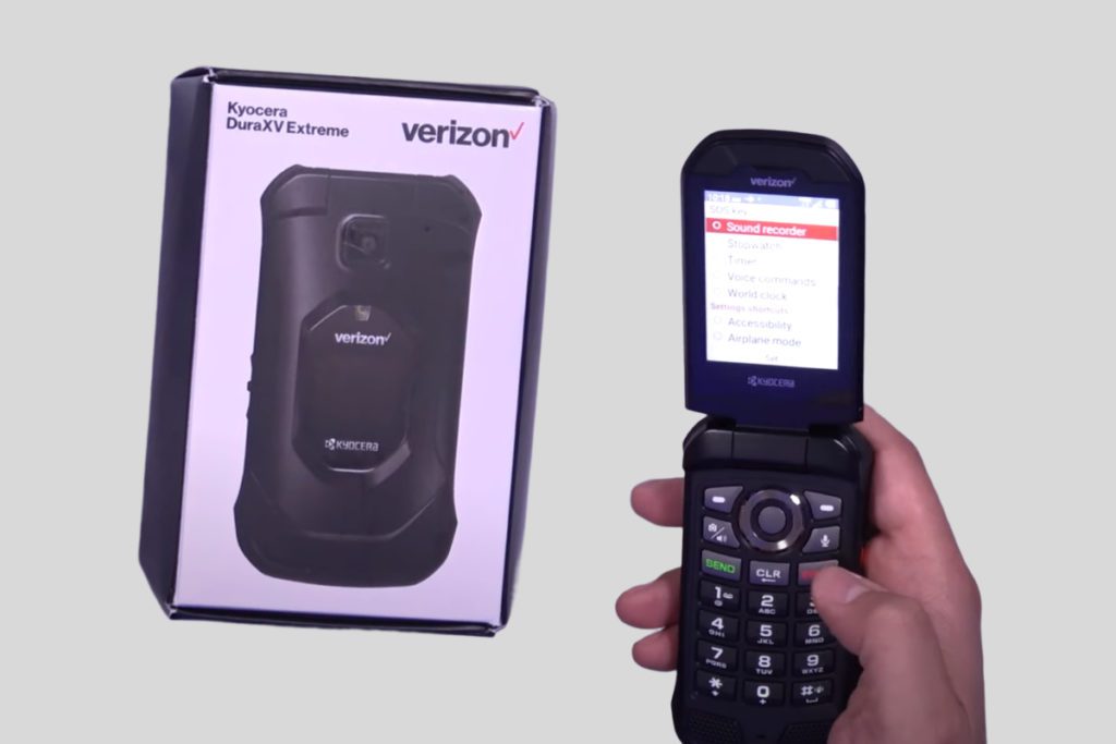 What are the key facts about Kyocera’s durable flip phones